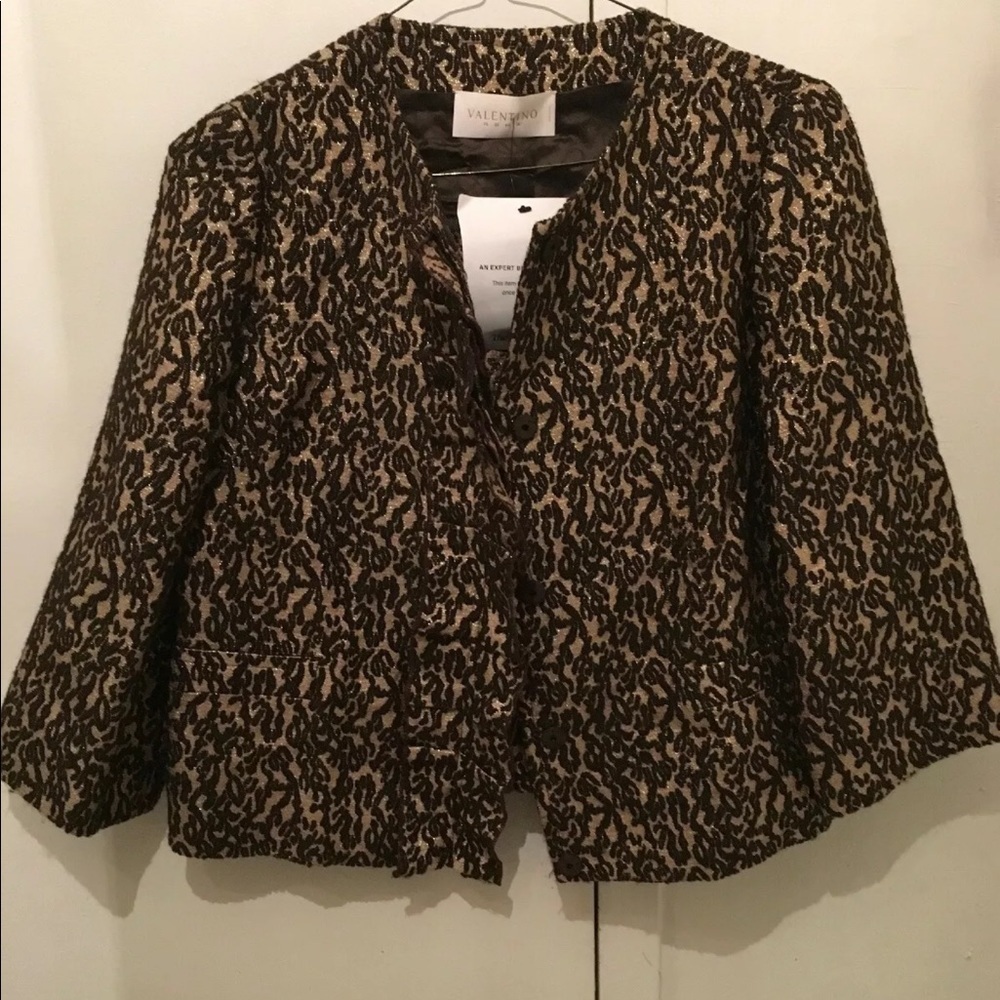 Valentino Brown/ glitter blouse top - Picture 6 of 8